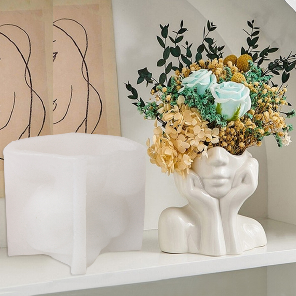 Abstract Face Planter Pot Sili - огляд і ціна Succulent Set